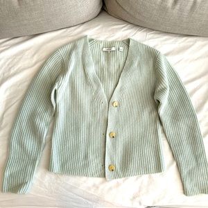 Vince cashmere cardigan in seafoam
